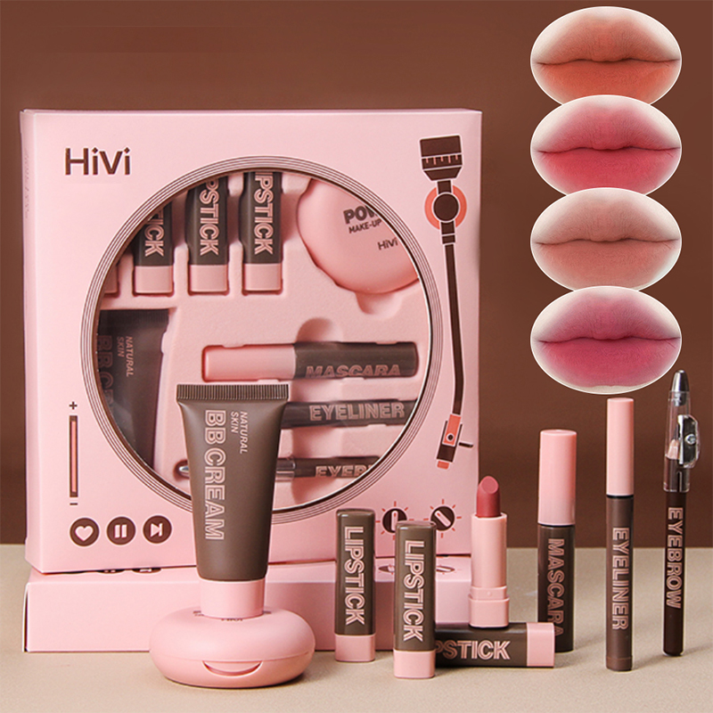 Rare Beauty Makeup Kit - Pudełko upominkowe 9-częściowy zestaw szminek w