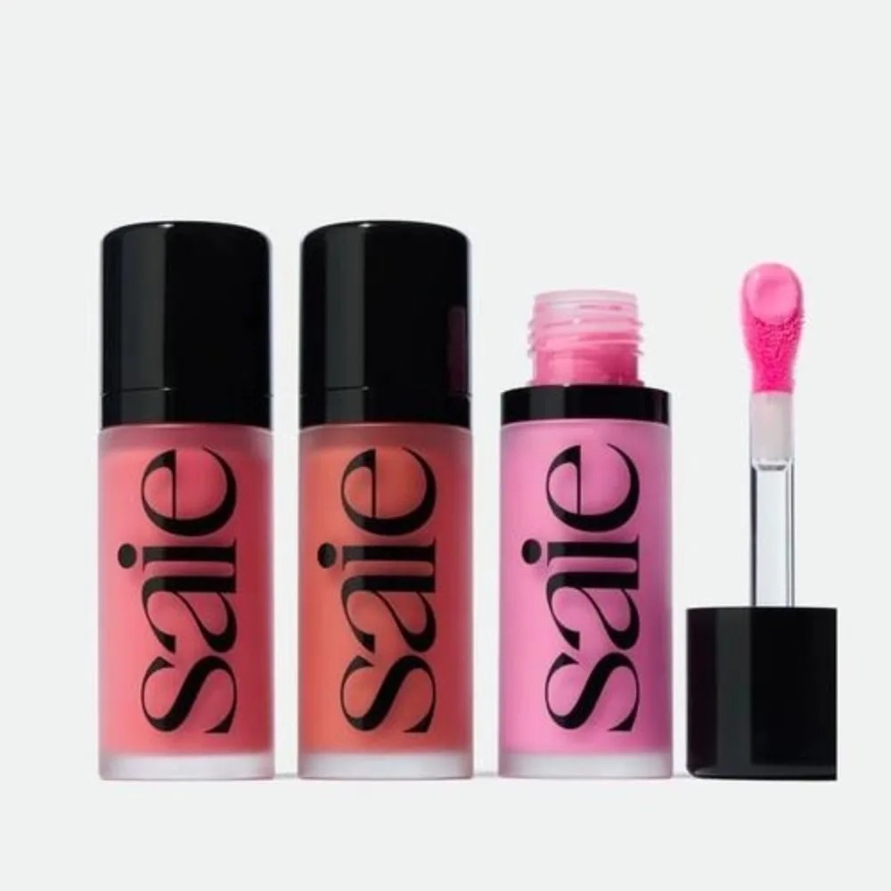 Huda Beauty Makeup Mini Kit - Róż w płynie Saie, Konturowanie, Puder