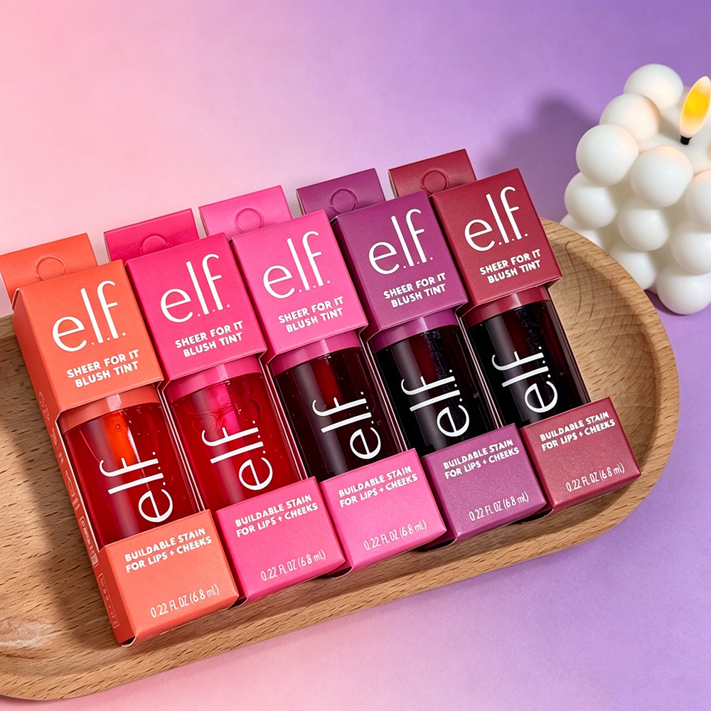 Huda Beauty Makeup Mini Kit - Elf Płynny Róż do Policzków Rozświetlacz