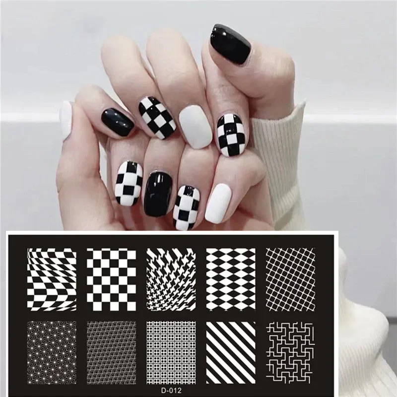 Nail Art Stamping Kit - 1 szt. Zestaw warstw stemplujących na
