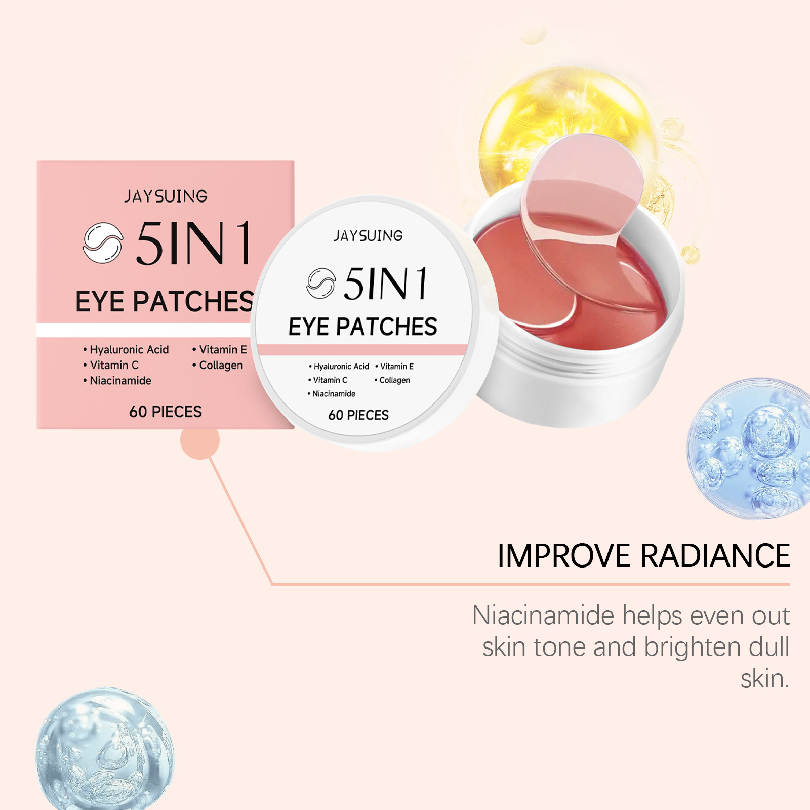 JAYSUING 5-w-1 Płatki pod oczy – Collagen Eye Patch recenzja i cena
