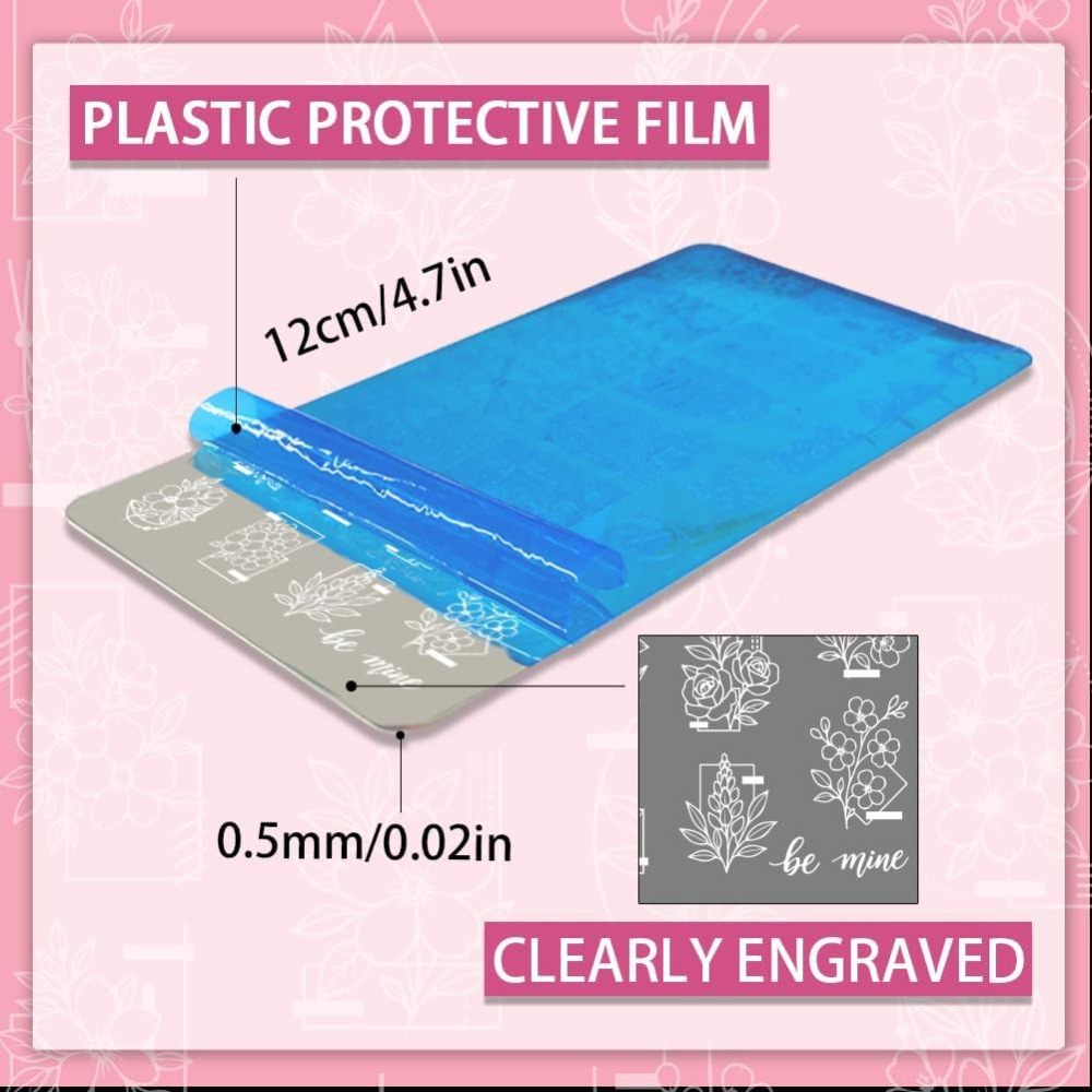 3 szt. płytka do stemplowania  – Nail Art Stamping Kit recenzja i cena