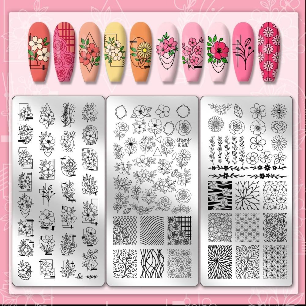 3 szt. płytka do stemplowania  – Nail Art Stamping Kit recenzja i cena
