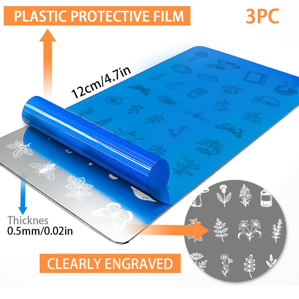 3 sztuki: szablony do zdobieni – Nail Art Stamping Kit recenzja i cena