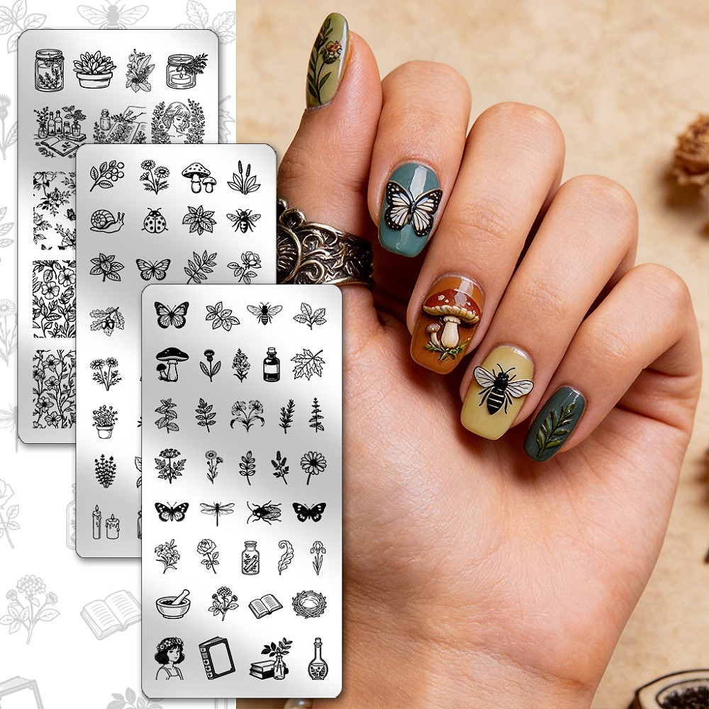 3 sztuki: szablony do zdobieni – Nail Art Stamping Kit recenzja i cena